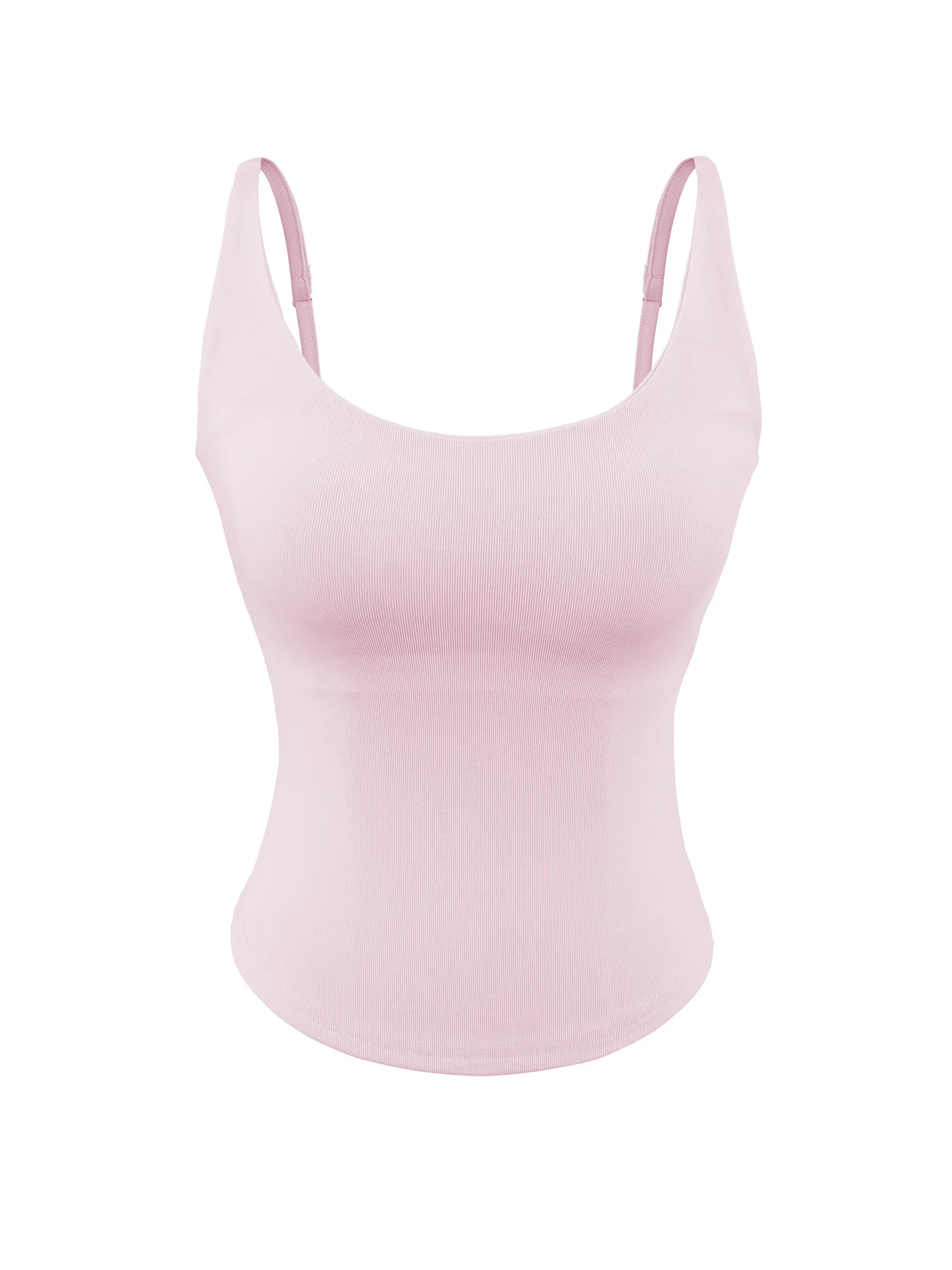 Women's Sexy Girl Style Tank Top with Chest Pad  Fitness Vest Super Close Fit Slimming Outerwear Regular Length