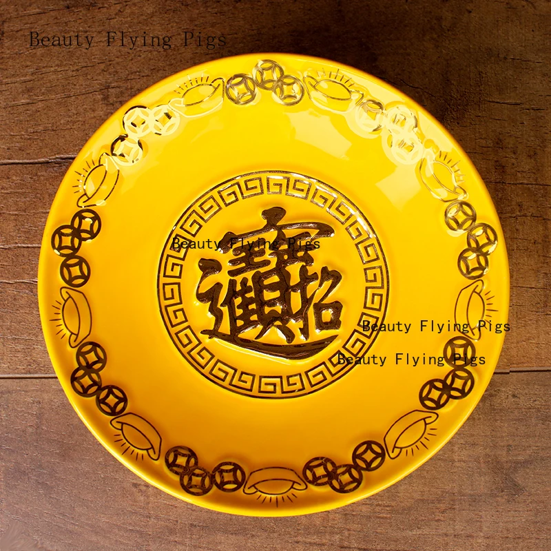 1pc Buddha Front Tribute Tray, Fruit Tray, Temple Sacrificial Tribute Plate,Buddhist Implement, Home Decoration, 6/7 Inches