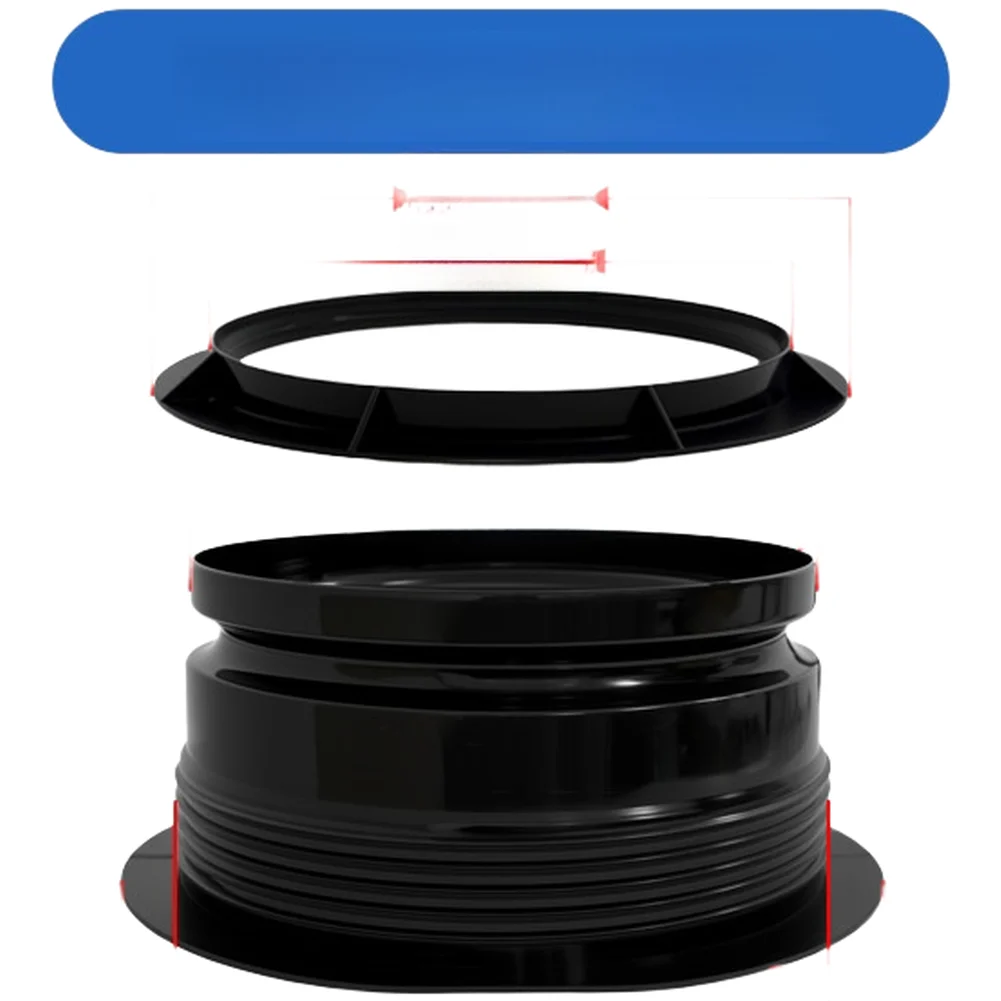 Ventilation System Flange Joint Made of ABS Plastic Supporting Rotating Lock Installation and For Air Leakage Prevention