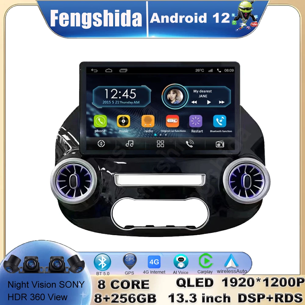 

13.1 Inch Android Car Radio For Mercedes Vito W447 2014-2022 Receiver GPS Navigation DSP Video Carplay Player NO 2DIN DVD