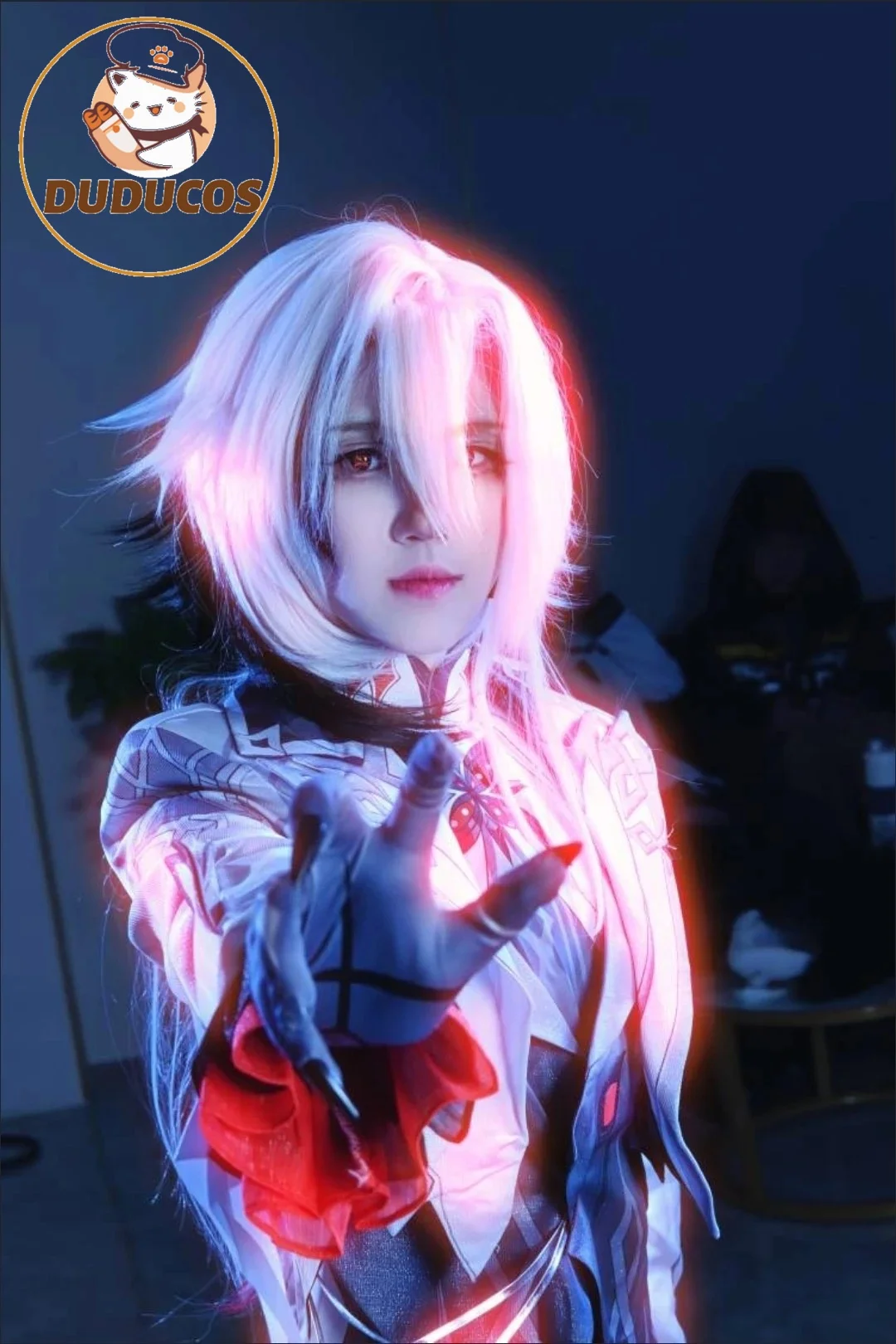 NA STANIE Arlecchino Cosplay Gra Genshin Impact【S-2XL】DUDU-N Damski Kostium Halloween Fatui Harbinger Arlecchino Rekwizyt Peruka