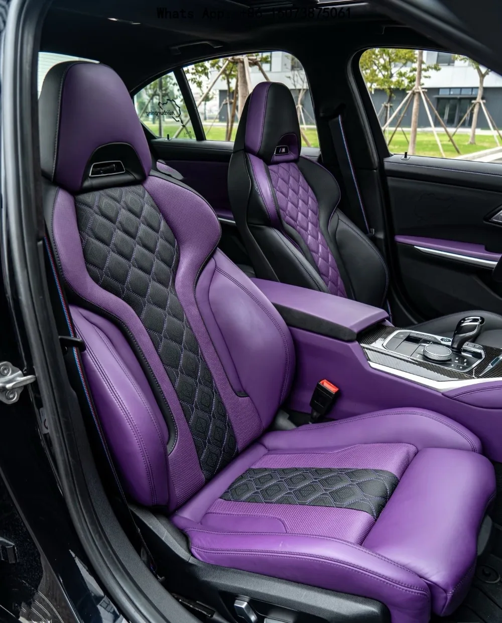 G80 M3 Sports Style Seats Modified Car Seats Driver Passenger M Power Seat Covers for F30 G30 G80 3 Series
