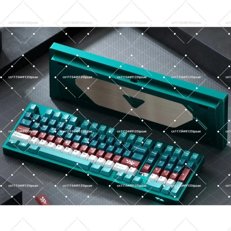 RGB Aluminum Alloy Hot Swap Mechanical Keyboard Max102 Wireless Bluetooth Custom Desktop Accessories