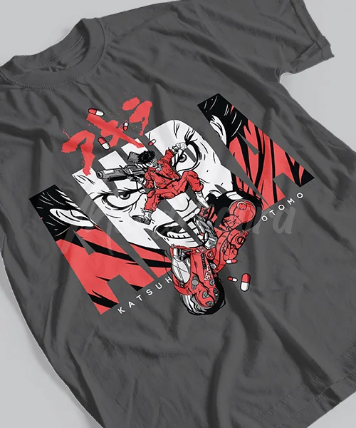 T-shirt For Anime Akira Katsuhiro Otomo Salto de Motocicleta