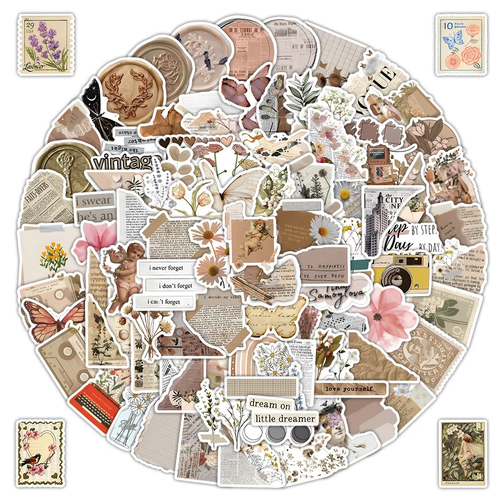 120Pcs Diary-Themed Waterproof Stickers, Versatile Decals for Notebook, Handbook & Scrapbooking Peel Joy Sticker Store