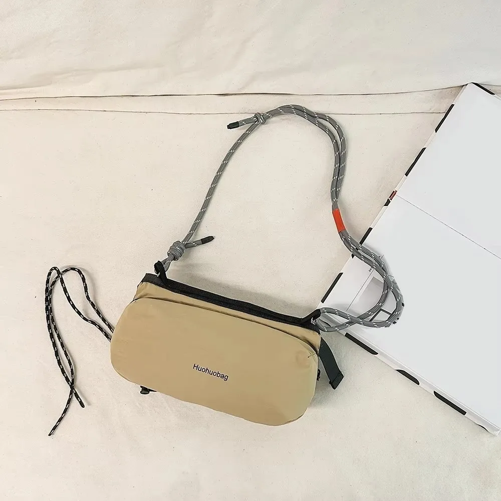 Outdoor Sports Single Shoulder Bag Functional Breathable Water Cup Bag Lightweight Nylon Crossbody Bag Small Square Bag
