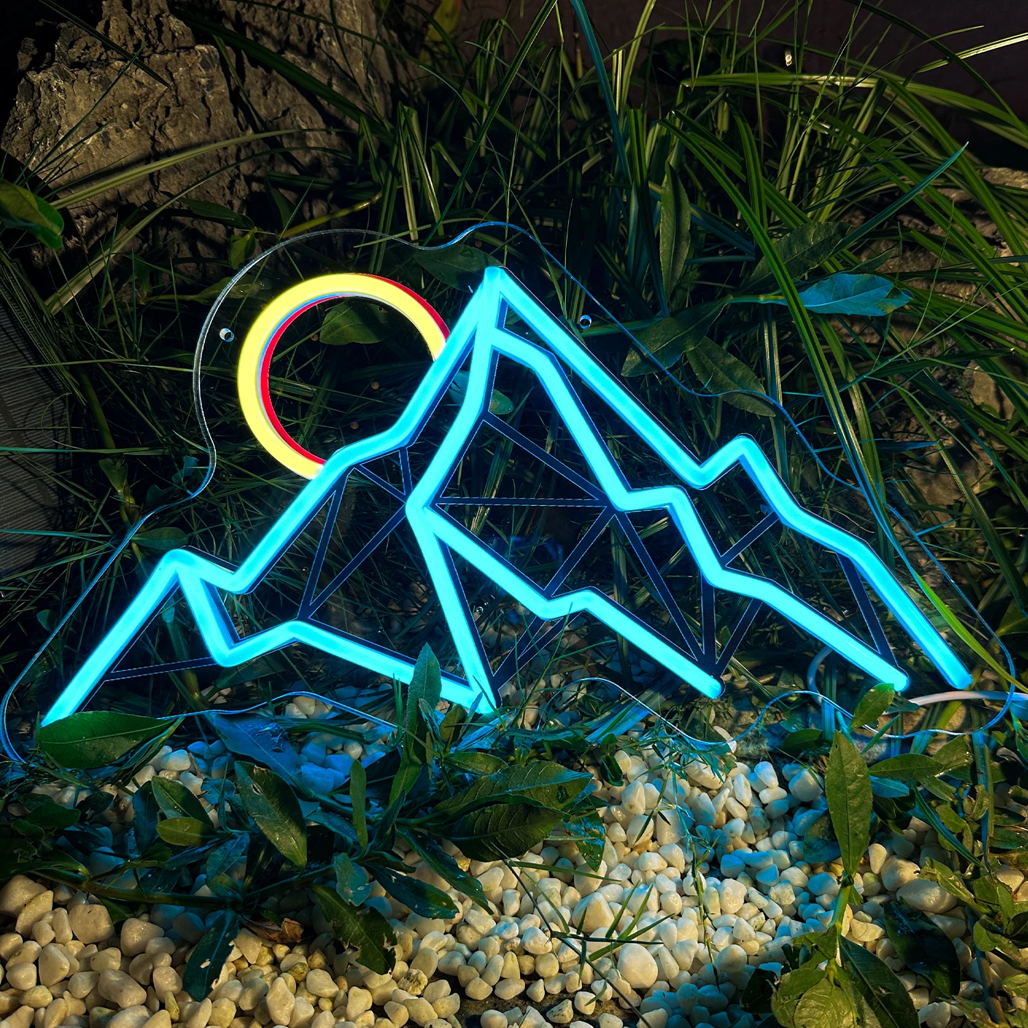 Mountain Neon Sign Wall Art House Bedroom Living Room Restaurant Bar Cafe Studio Company Dekoracyjne światła świetlne LED Lights