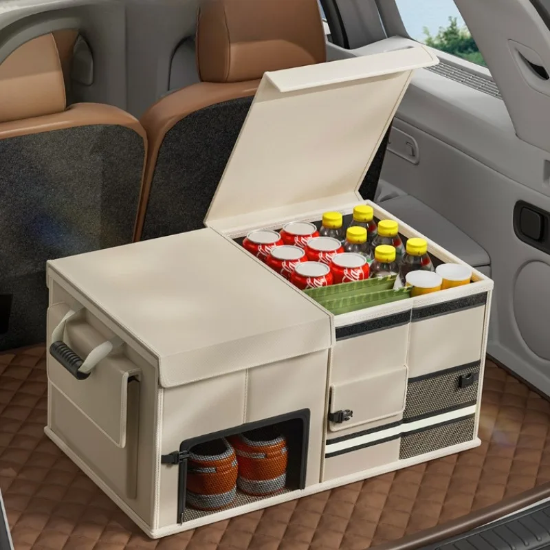 

Органайзер для багажника автомобиля большой вместимости 60 л, складной ящик для хранения в машине, сумка для кемпинга, путешествий, рыбалки, хранения вещей в багажнике автомобиля