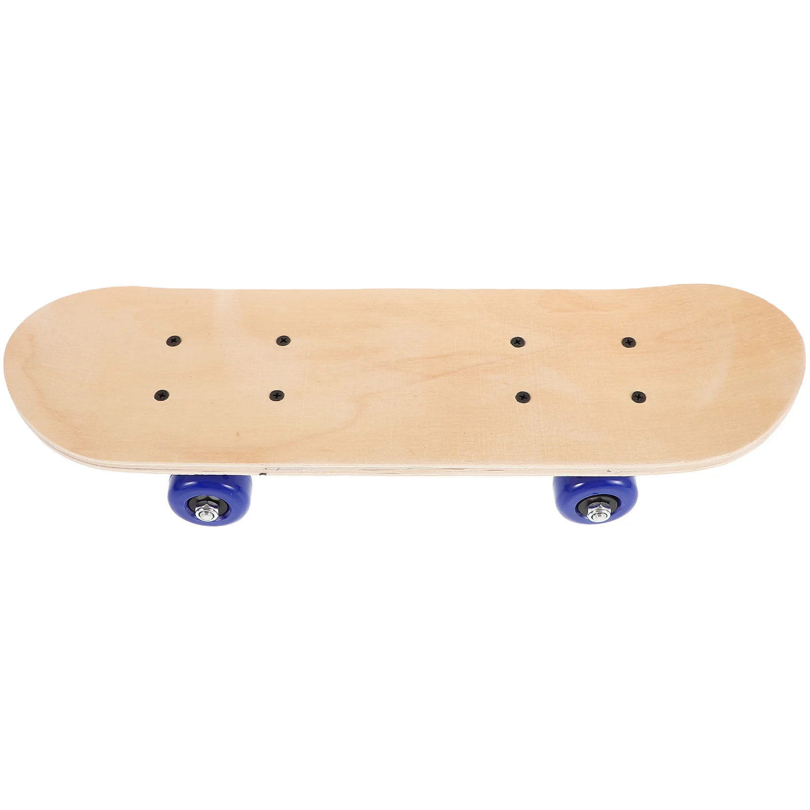 Children's Skateboard Unfinished Deck Wooden Crafts Blank Unpainted Four Wheels