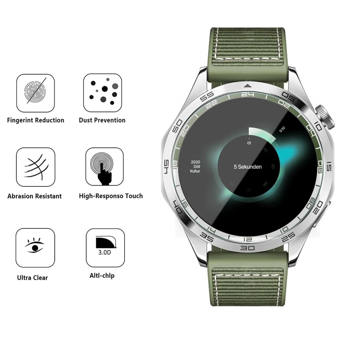 1-5PCS Tempered Glass For Huawei Watch GT5 Pro GT 5 46mm 42mm Easy Install Tool Screen For Huawei Watch GT4 41mm 46mm - view 4