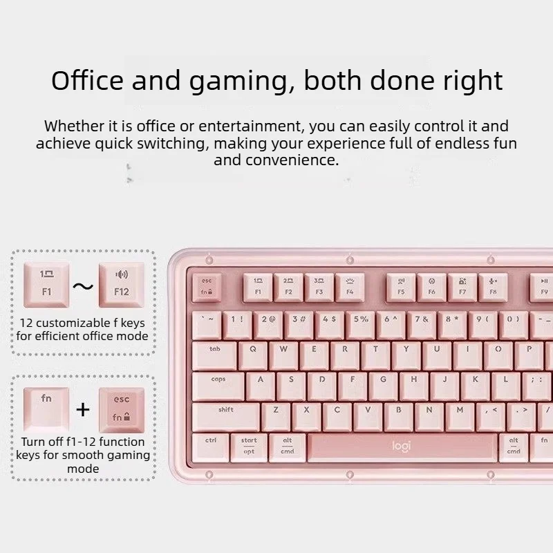 Logitech K98S Wireless Mechanical Keyboard 98‑Keys Hot‑Swappable Gasket Quiet Keyboard For Office Gaming