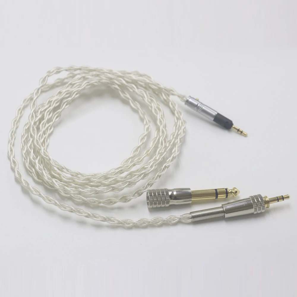 سلك كابل سماعة هالداني-الجرافين ومطلي بالفضة ، سميك رباعي النواة ، محسن ، HD558 ، HD518 ، HD598 سماعات رأس مرجعية