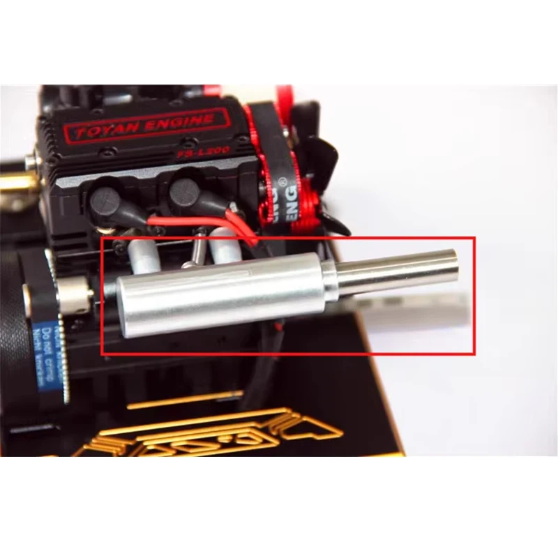 TOYAN FS-L200 Methanol Gas version engine RC Double Cylinder Four-stroke Model Engine Dedicated Exhaust Pipe Muffler view 3