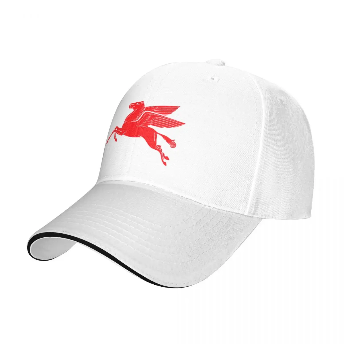 Mobil oil vintage sign logo - Red Pegasus Baseball Cap birthday black Brand Man cap Men's Women's