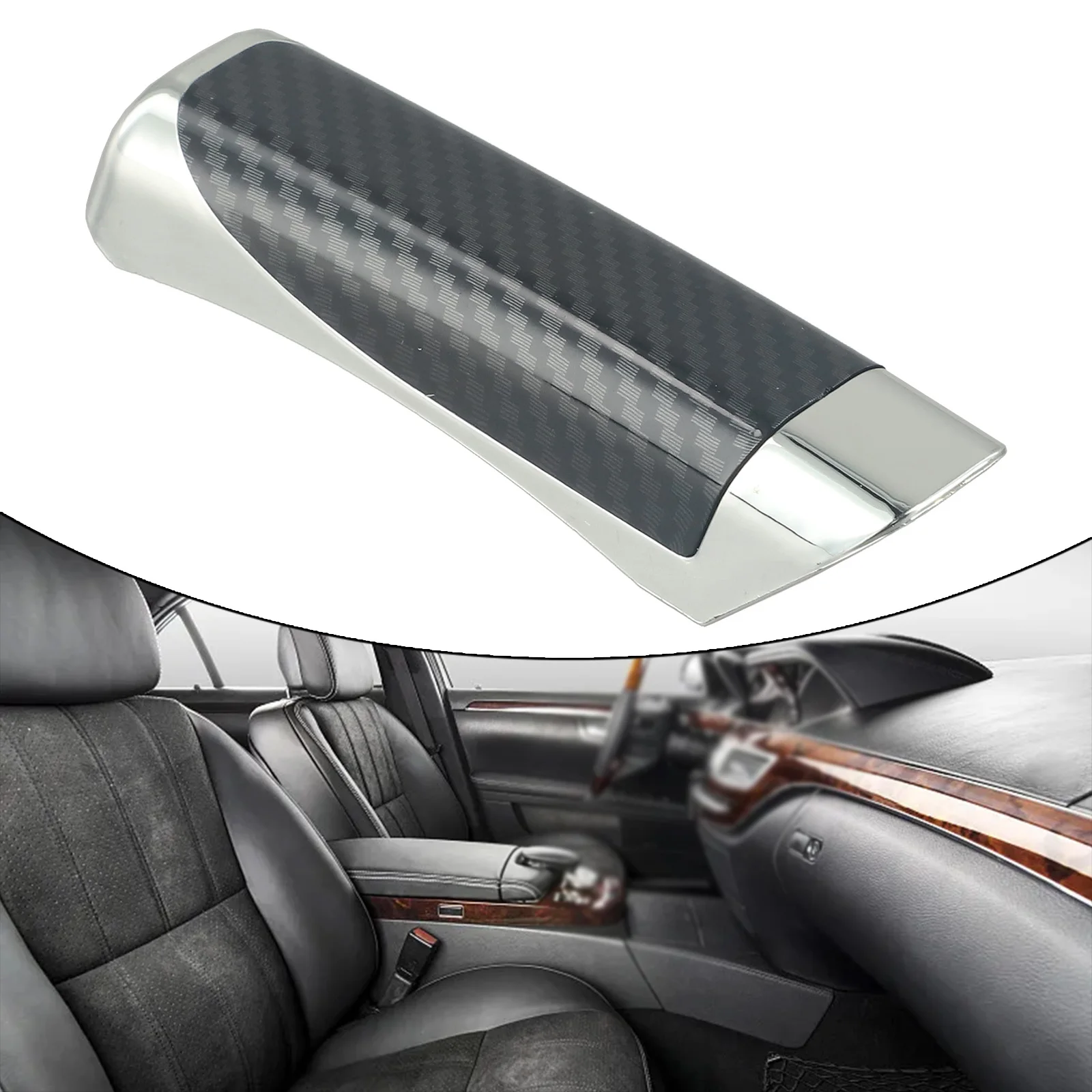 For Car Safety For Car Modification Carbon Fiber Handbrake Cover Brake Cover Trim Comfortable Feel Non-deformation Non-slip