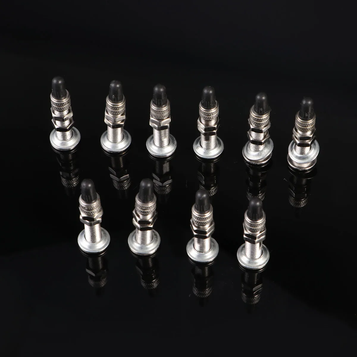 

10Pcs Tubeless Valve Stem High Quality Aluminium Alloy Easy Tire Bead Set Unrestricted Airflow for Road Mountain Bike