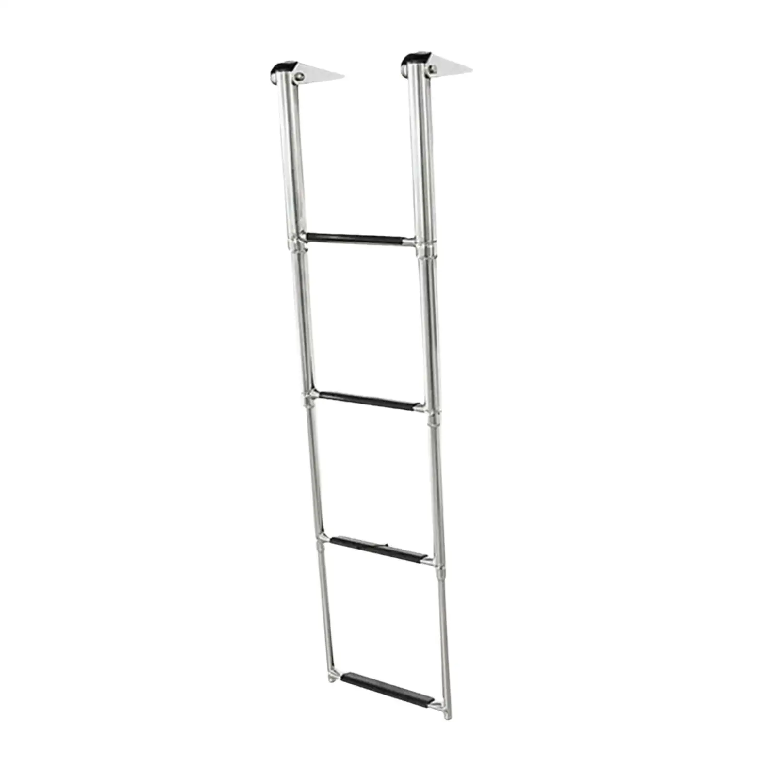 Pontoon Boat Ladder Telescopic Nonslip Wide Steps 4 Step Boat Ladder Extendable Dock Ladder for Ships Deck Yacht Lake Speedboats