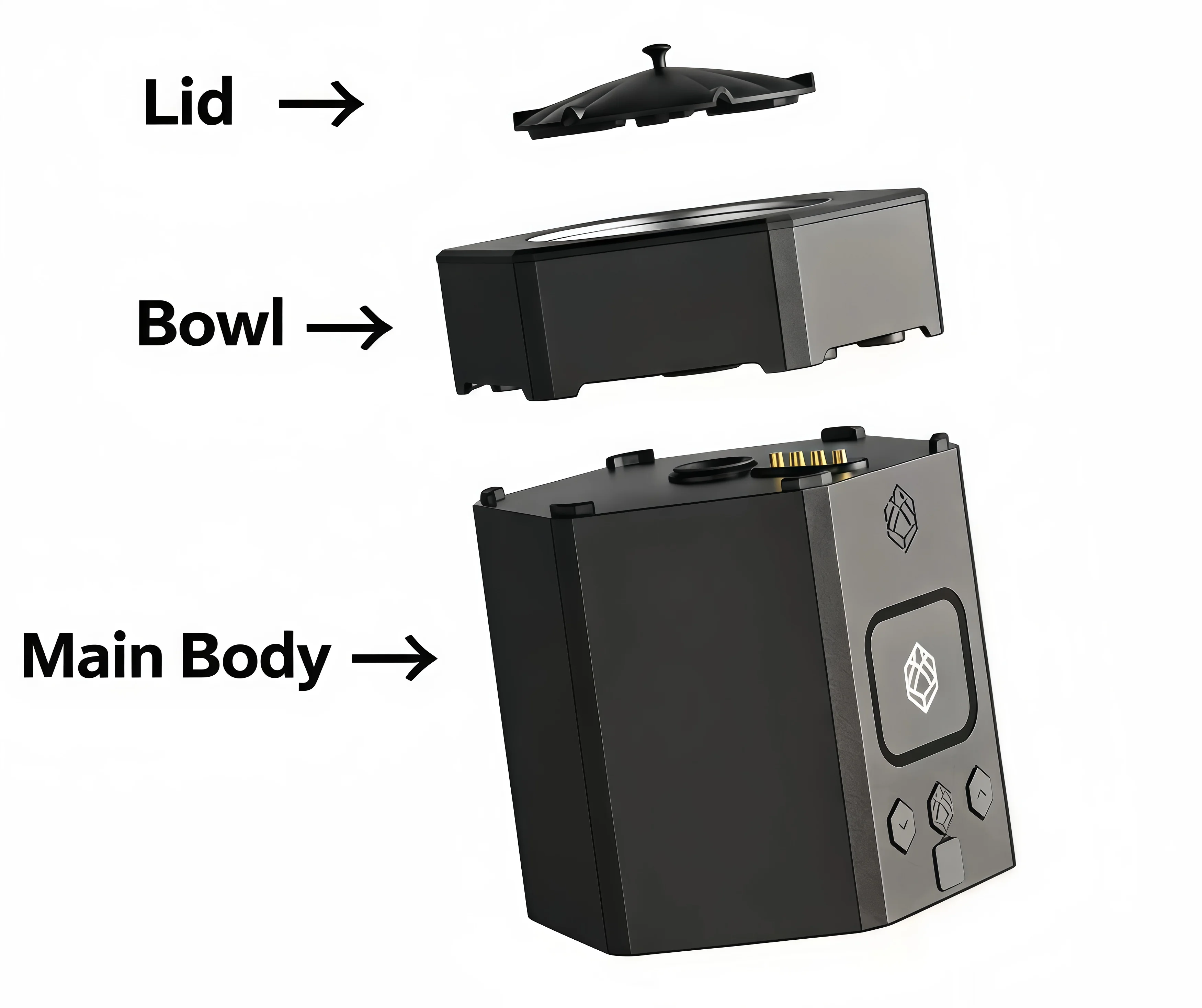 

Square New Electronic Rechargeable Type C Hookah Head 10000 MAh Portable Shisha ehookahs Head Bluetooth System LED Lighting