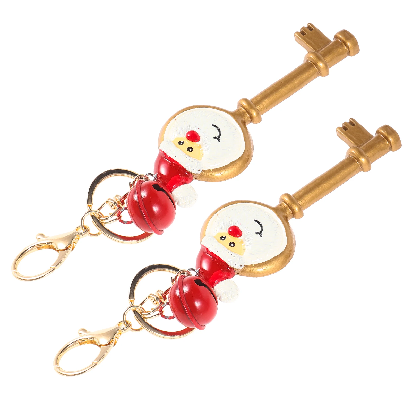 

2pcs Key Pendant Hanging Ornament Santa Claus Christmas Decorative For Home Wall Door Window Decoration Festival Gift