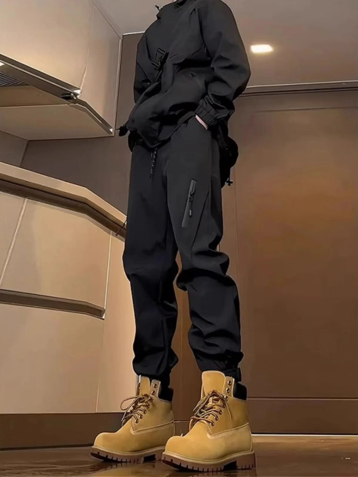 

Мужские утепленные водонепроницаемые рабочие брюки-карго для ботинок, осенне-зимние, американские, функциональные