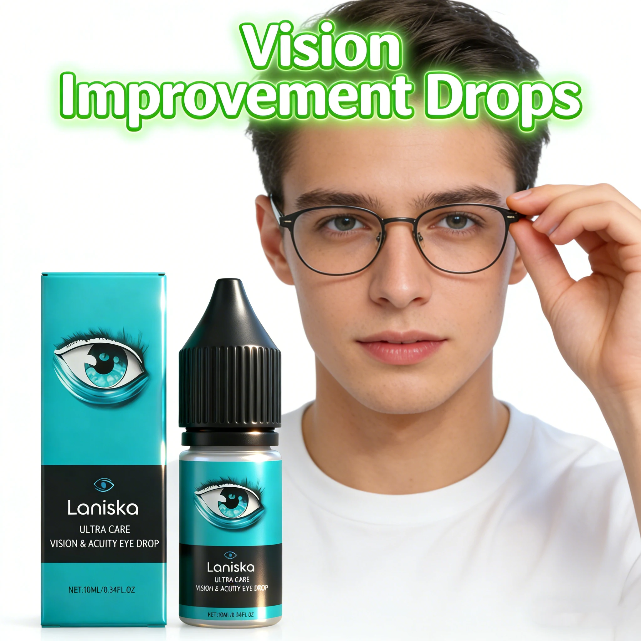 Gotas hidratantes para mejorar la visión, alivia la picazón seca, ojos rojos, previene la infección, Reduce la presión de los ojos, gotas lubricantes para los ojos