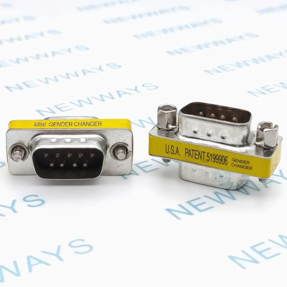 Db9 9Pin/ Female To Female/ Female To Male/ Male To Male/ Mini Gender Changer Adapter Rs232 Serial Connector