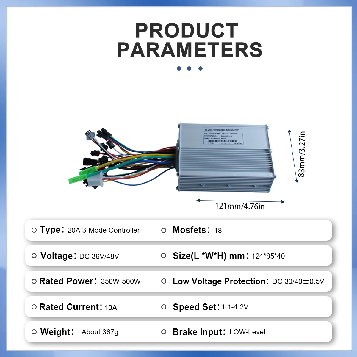 

Электрический велосипед 36 В/48 В, 350–500 Вт, 20 А, 3-режимный контроллер для S-100/H-100, номер. 2-протокольный ЖК-прибор, аксессуар для электронного велосипеда, скутера