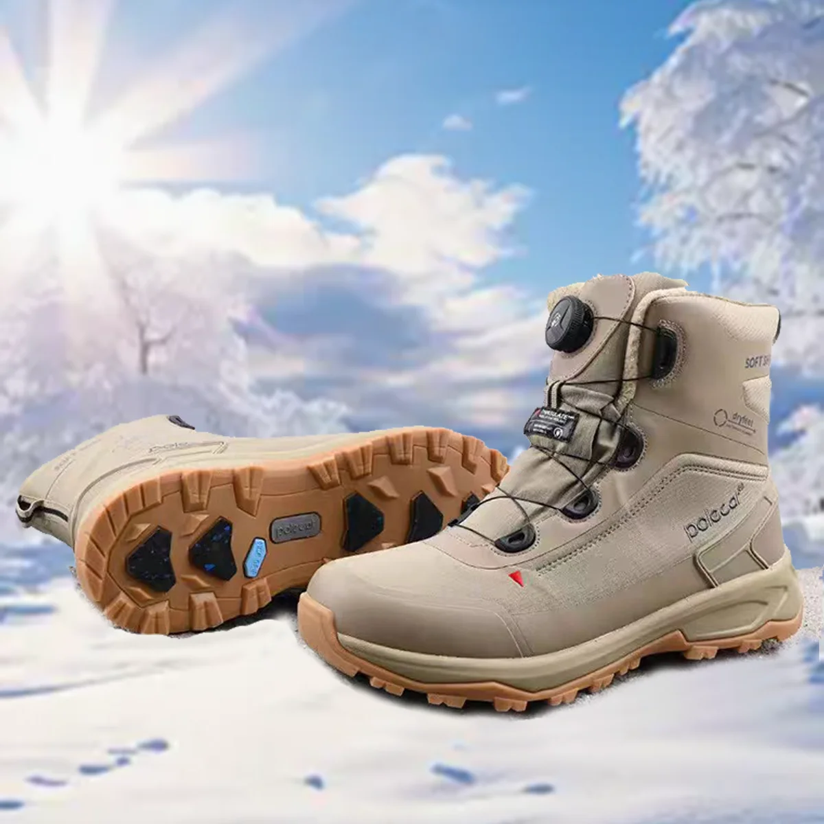 

High end snow boots, New Xueli, warm, waterproof, ice resistant, anti-skid, winter outdoor cotton shoes