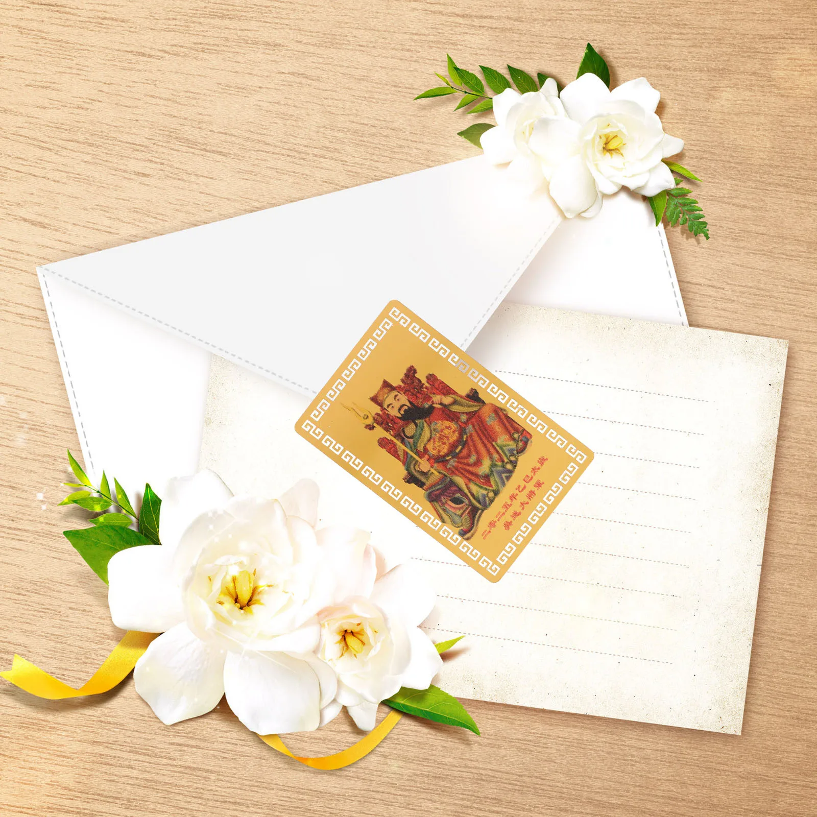 

10Pcs Chinese Taisui Feng Shui Amulet Cards Protective Luck Charm Year of The Snake Traditional Craft Wealth and