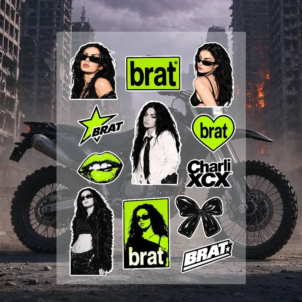 B-BRAT Stickers Moto Sticker Auto Body Bumper Windows Motorcycle Laptop Walls Vinyl Decal Car Tuning Accessories