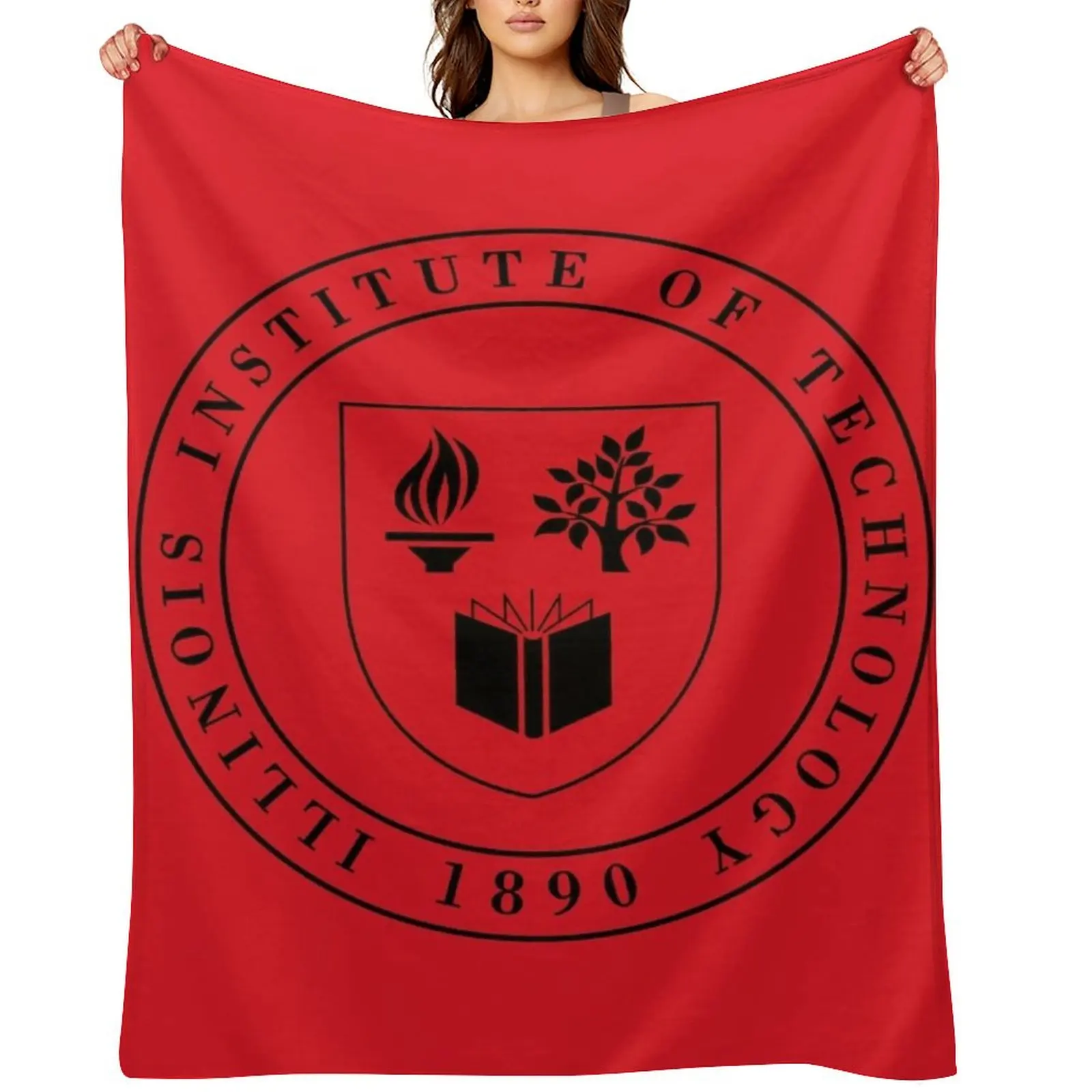 Illinois Institute of Technology College Throw Blanket anime Flannel Decorative Throw Sofa Hairys Blankets