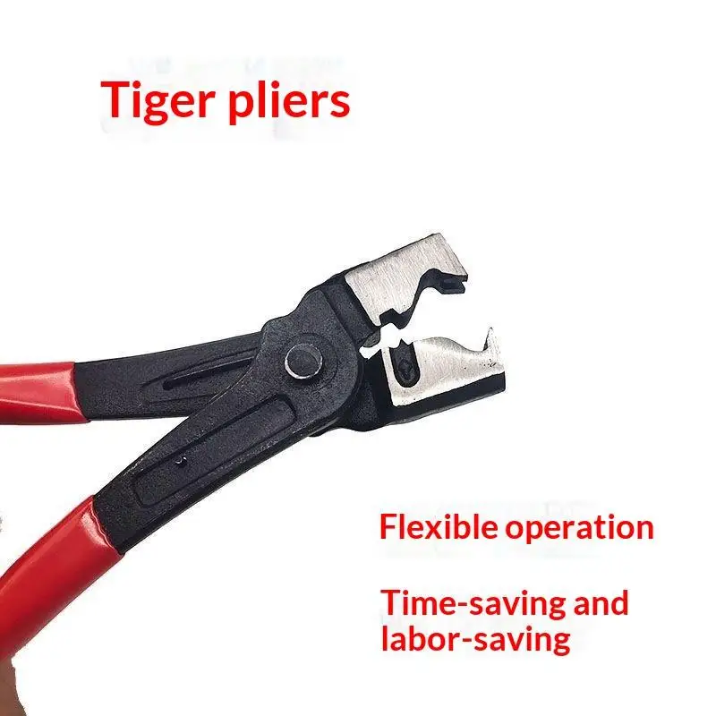 Car Oil Hose Crimping Plier Compact Portable 1Pcs Carbon Steel Pipe Clamp Tool for Travel Emergency Auto Repair