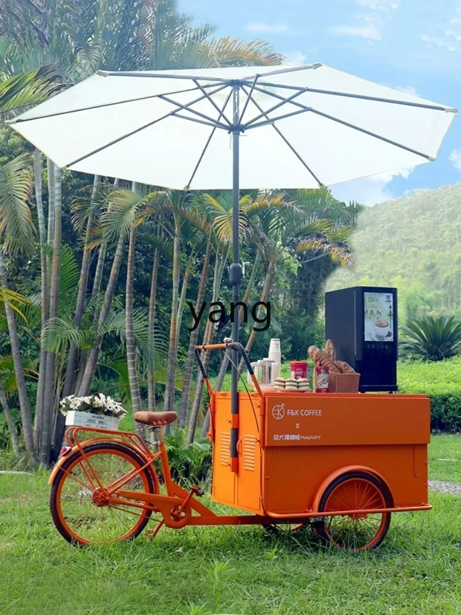 CX stall trolley coffee wrought iron promotional car movable riding creative tricycle