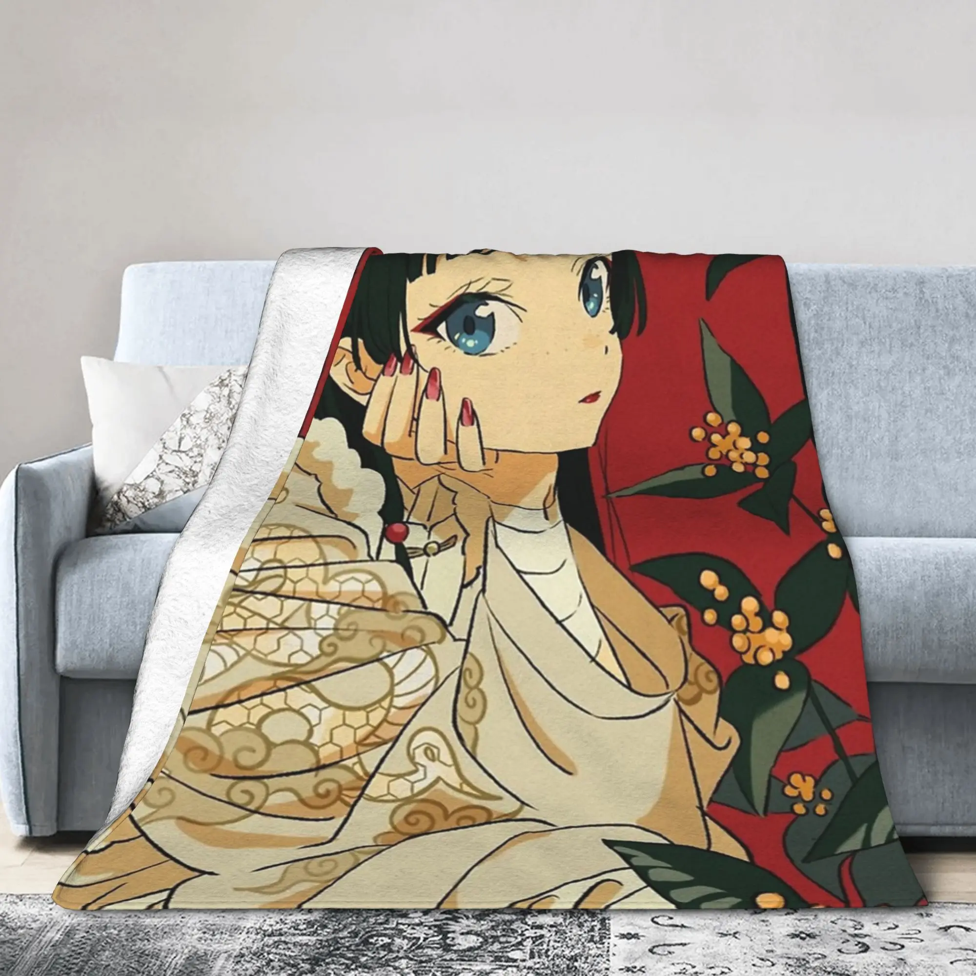 Maomao The Apothecary Diaries Blankets Fleece Decoration  Breathable Ultra-Soft Throw Blanket for Bed Bedroom Rug Piece