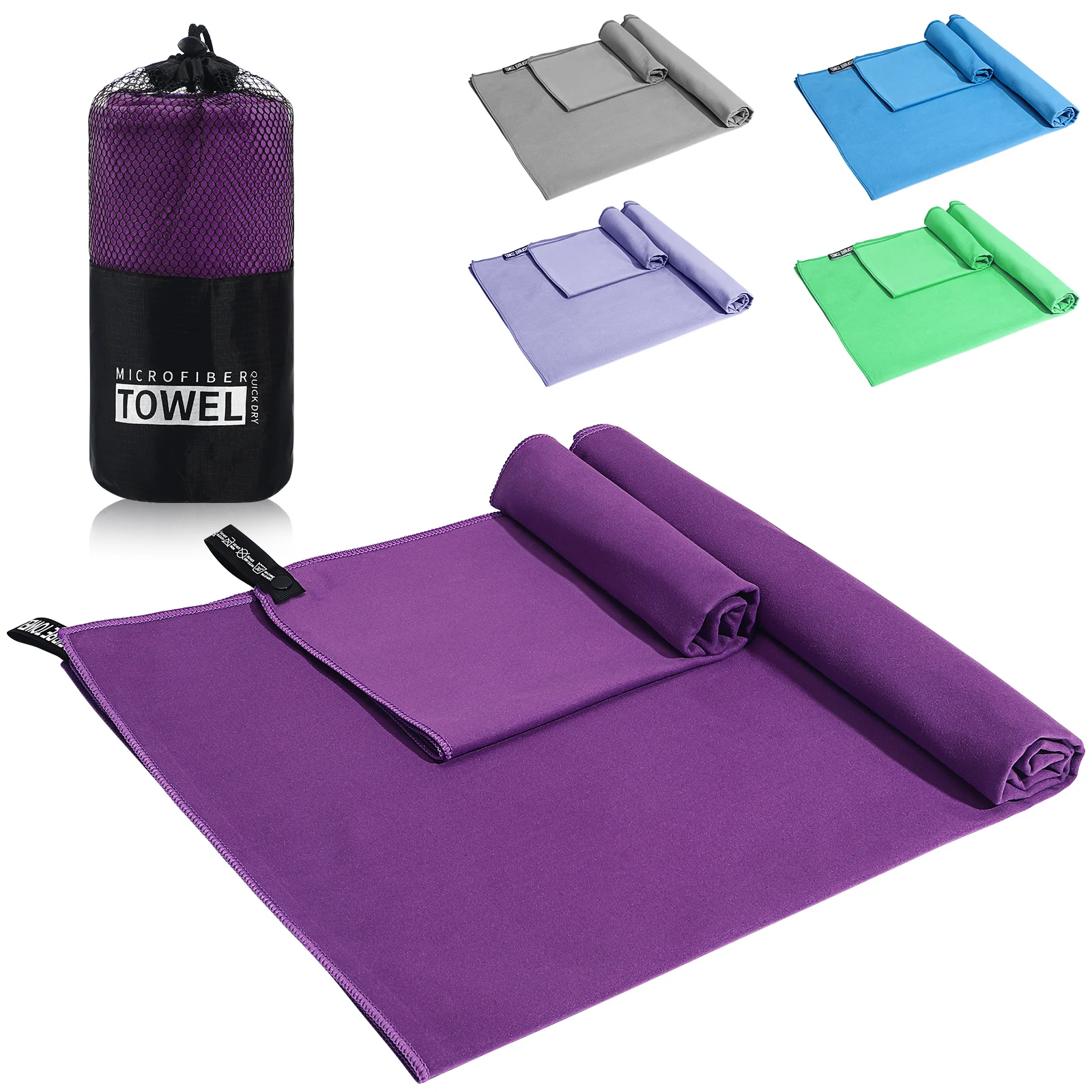 

1Set Large Microfiber Quick Drying Beach Towel Multi Function Travel Gym Towel Sand Free Comfortable Cute Beach Towels