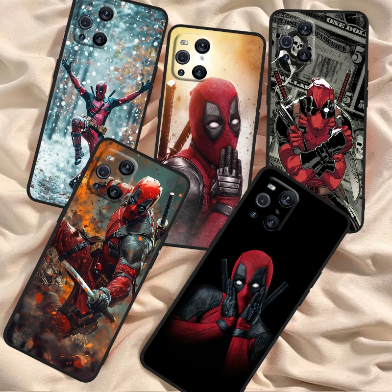 Death Attendant Marvel Fashion For OPPO Find X6 X5 X3 A54S A5 A94 A16 A53S A57 A74 A72 A98 A78 A96 A9 5G Black Soft Phone Case