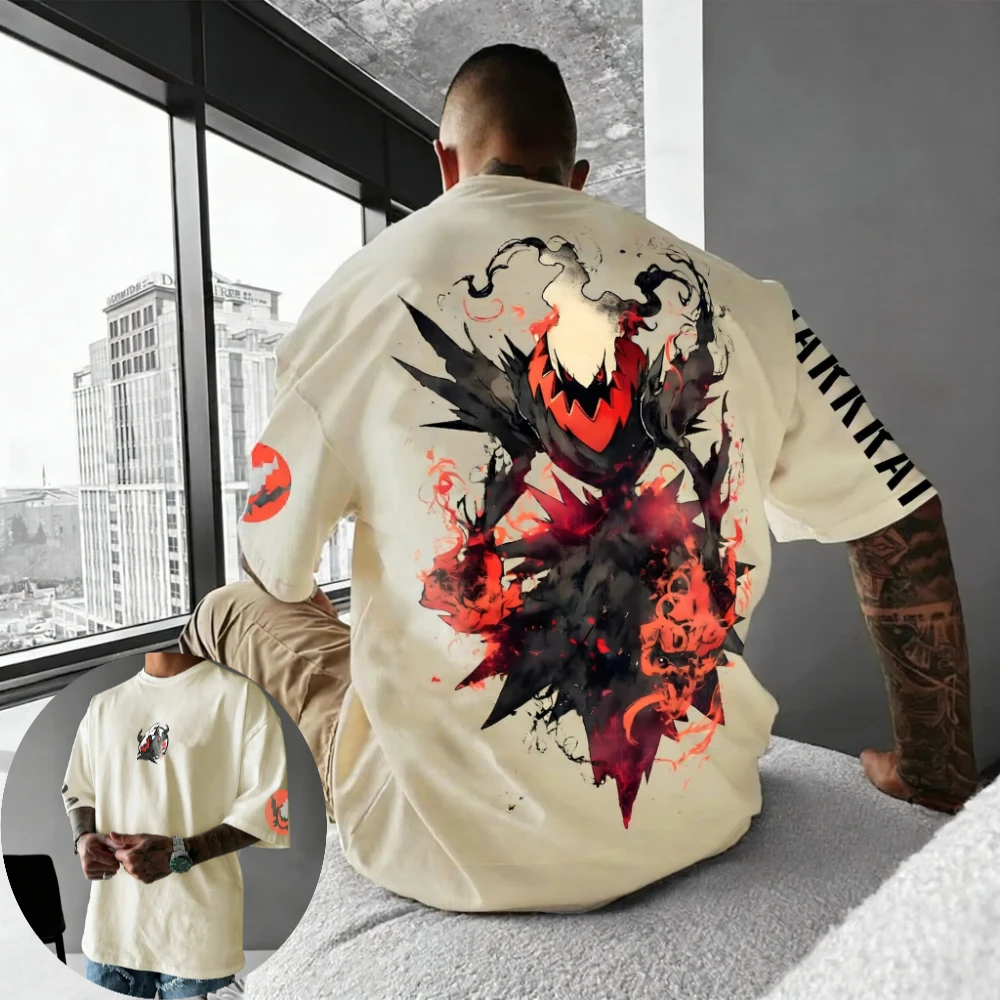 

Pokémon Men's and Women's T-shirt Darkrai Anime Tee Summer and Spring Y2k Boy's and Girl's Short Sleeves Parent-child Outfits