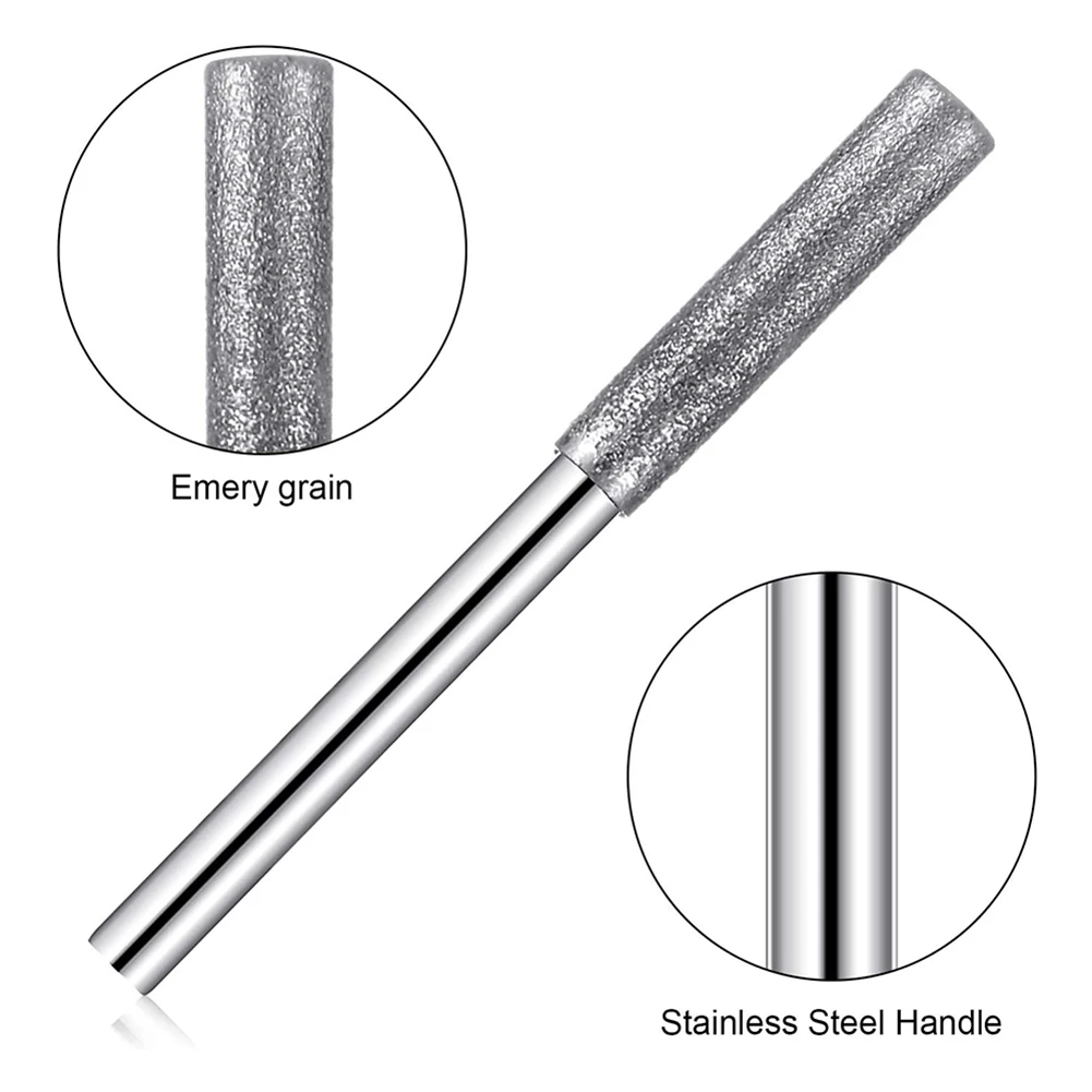 

Y51A-40 Pcs Chainsaw Sharpener Stone Diamond Coated Cylindrical Burr Polishing Grinding Tool Grinding Bits, 5/32 Inch/ 4 Mm