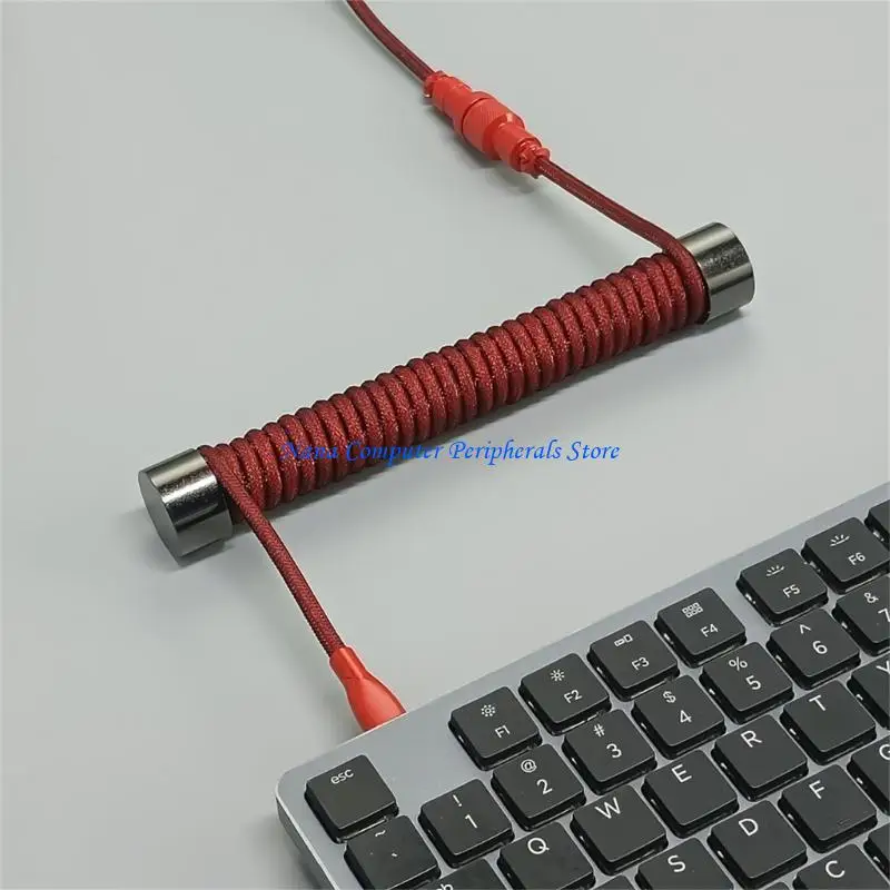 

F68C Клавиатура Линия передачи данных Весовой стержень Съемный плетеный шнур TypeC Органайзер Многоцветная металлическая