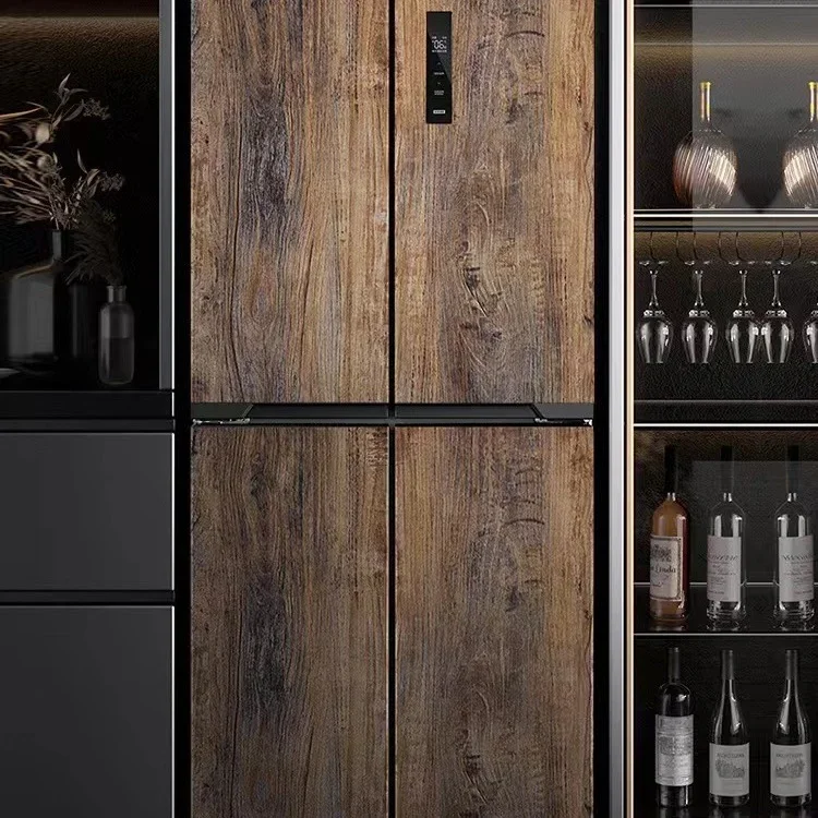 Retro-Style Ebony Wood Grain Adhesive Film For Furniture Walls Cabinets And Tabletops—Waterproof And Moisture-Resistant.