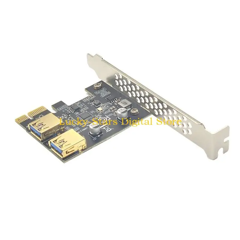 T3EE 2-puerto PCI-E Tarjeta Riser USB3.0 a USB3.2 Gen 1 Tarjetas complemento adaptador