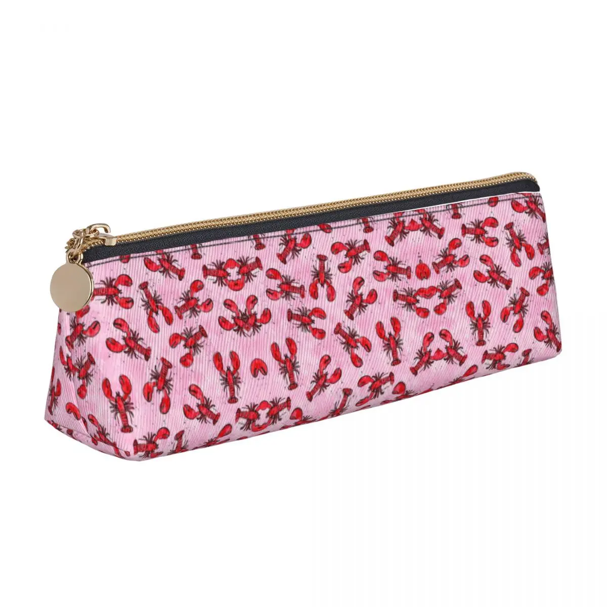 Lobsters Pencil Case Red And Pink School Pencil Cases Zipper Girls Boys Fashion Big Pencil Box Stationery Organizer