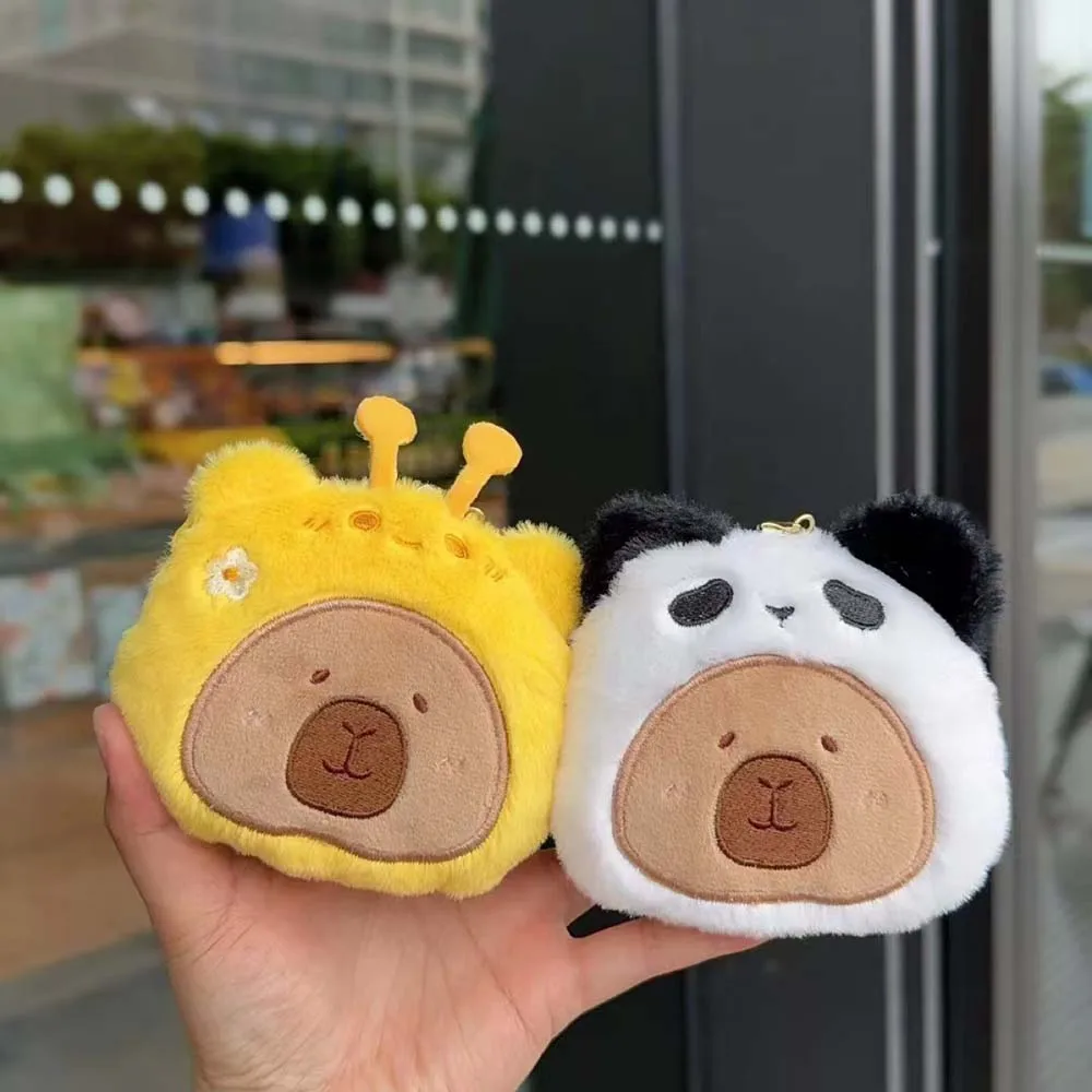 Desktop Pop Capybara Pluche Sleutelhanger Schattige Knuffel Tas Opknoping Capybara Pluche Portemonnee Cartoon Ornamenten Capibara Hanger