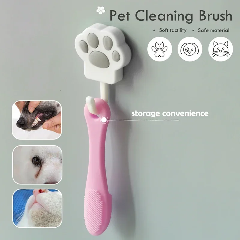 Soft Pet Finger Brush Cats Brush Toothbrush Tear Stains Brush Eye Care Pets Cleaning Grooming Tools Dog Cat Cleaning Supplies