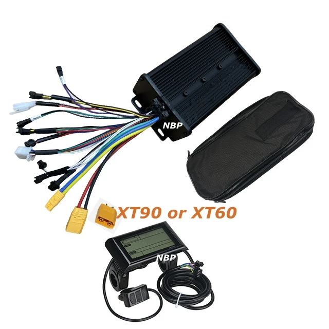 hit product48-72V45A Sine Wave Dual Hall Controller SW900 Colorful LCD Display Controller Bag for 72V2000W MTX Electric Bike Hub