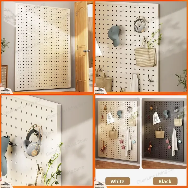 Iron Art Round Hole Board Wall Mounted Storage Rack for Hardware Tools Display Shelf Home Furniture Special Shape Partition