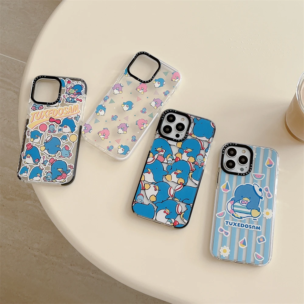 

luxury Tuxedosam penguin Soft Clear Case protection for iPhone 16 15 14 13 12 11 14 Pro Max XS XR 7 8 Plus X SE Original Coque