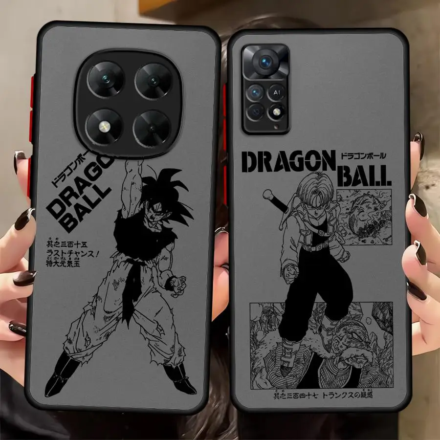 Dragon Ball Comics Vegeta Gohan Rückseite Handyhülle für Xiaomi Redmi Note 7 13 14 12 Pro Plus 8T 8 9 10 11 Pro 9S 12S 11S 10S