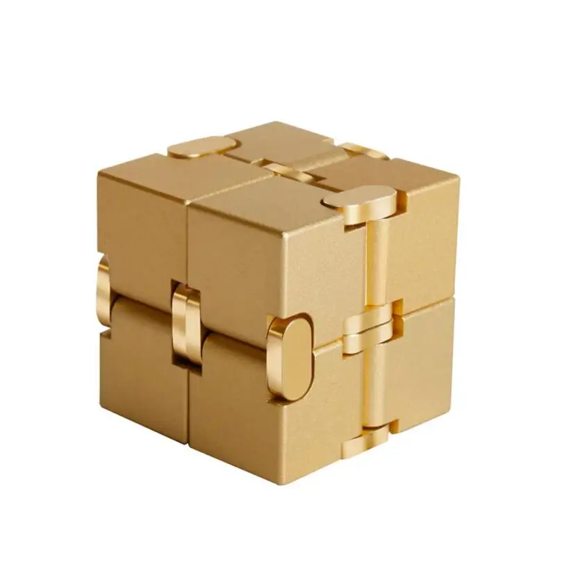 Alloy Cube Stress Relief Toy Infinity Cube Portable Educational Toys Decompress Relax Toys for Children Adults Christmas Gift