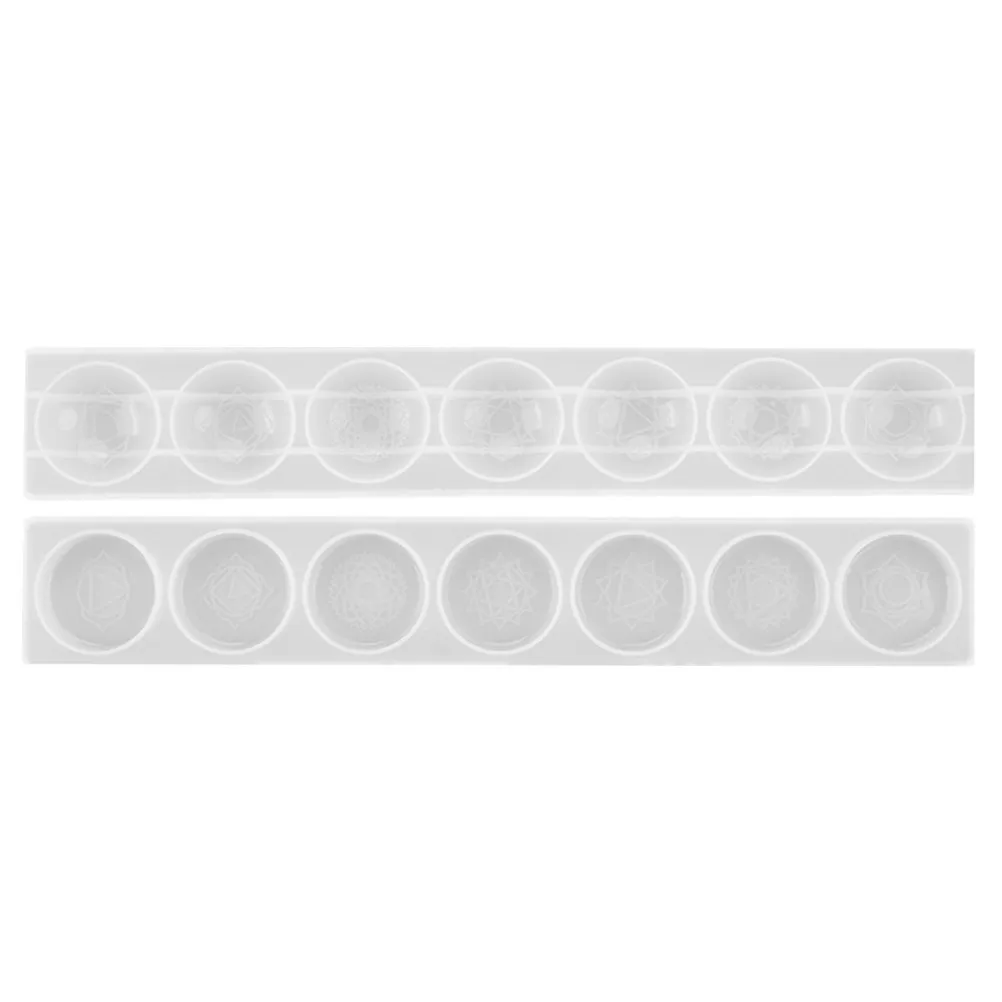 2Pcs Safe Non Toxic Silicone Chakras Molds for Epoxy Resin Casting DIY Crafters Kids Teens Decorative Ornament Making Mold